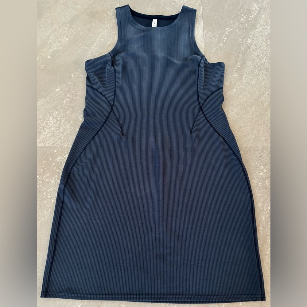 Lululemon Ribbed Softstreme Slim-Fit Tank Dress, Size 14 - Picture 2 of 9